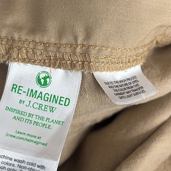 J. Crew Tie Waist Linen Blend Seaside Pant in Desert Sand - Size Medium - Picture 7 of 10